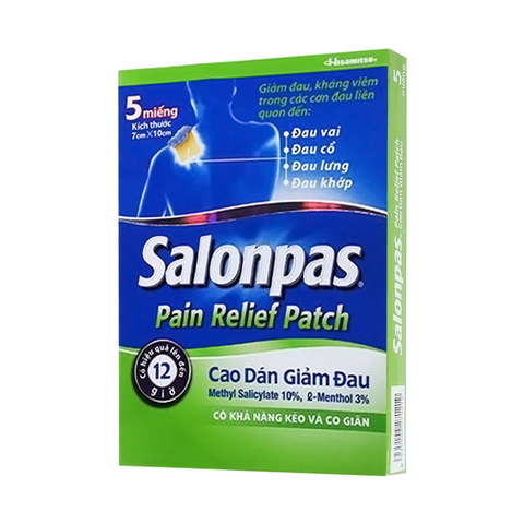  Cao dán Salonpas Pain Relief Patch Hisamitsu giúp giảm đau, kháng viêm (5 miếng) 