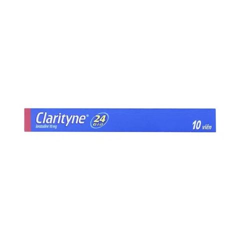  Clarityne 10mg trị viêm mũi dị ứng, mề đay (1 vỉ x 10 viên) 