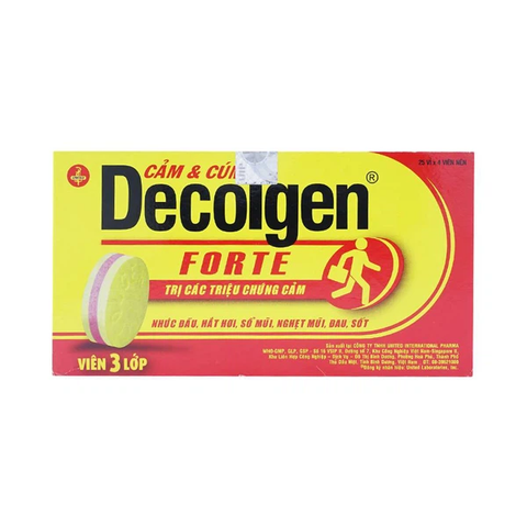  Decolgen Forte trị cảm cúm, cảm lạnh (25 vỉ x 4 viên) 