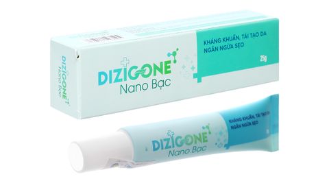 Kem Dizigone Nano Bạc kháng khuẩn, tái tạo da và mờ thâm sẹo (25g)