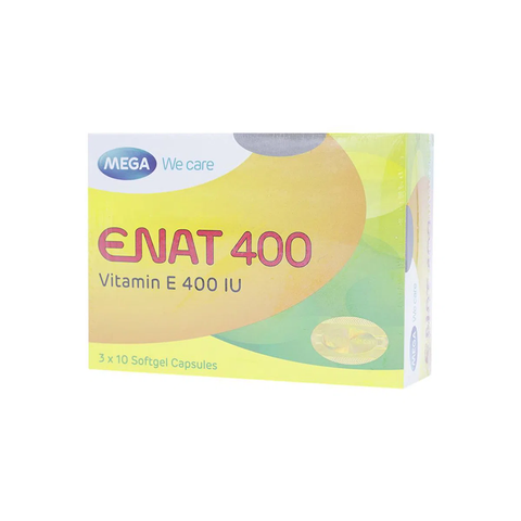  Enat 400 bổ sung vitamin E, ngừa lão hóa (3 vỉ x 10 viên) 