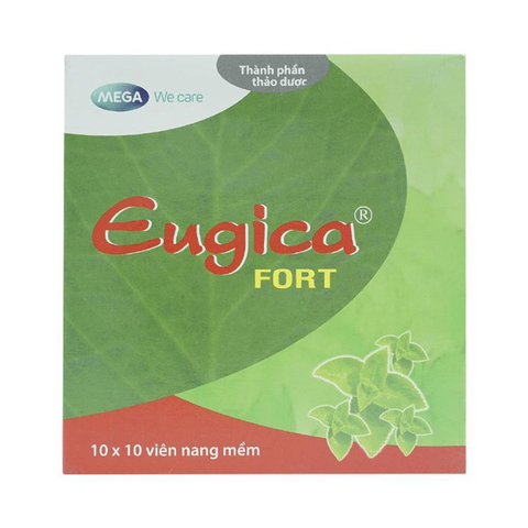  Eugica Fort trị ho, đau họng (10 vỉ x 10 viên) 