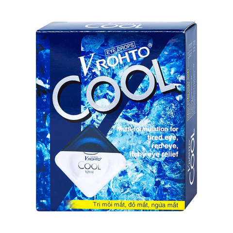  Dung dịch nhỏ mắt V.Rohto Cool giảm mỏi mắt, sung huyết kết mạc lọ 12ml 