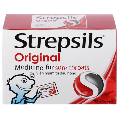  Viên ngậm Strepsils Original kháng khuẩn, giảm đau họng (100 gói x 2 viên) 