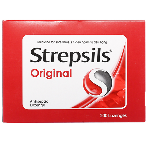  Viên ngậm Strepsils Original kháng khuẩn, giảm đau họng (100 gói x 2 viên) 