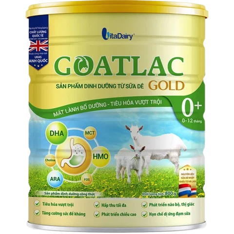  Sữa Dê Goatlac Gold 0 - 800g - S - ( 0 -12 tháng tuổi ) 