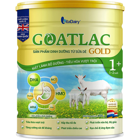  Sữa Dê Goatlac Gold 1 800g (trẻ từ 1-2 tuổi) 