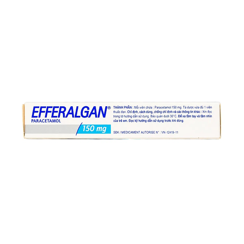  Viên đặt trực tràng Efferalgan 150mg giảm đau, hạ sốt (2 vỉ x 5 viên) 