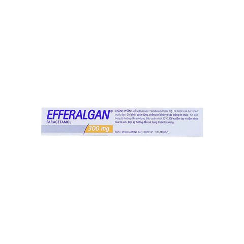  Viên đặt trực tràng Efferalgan 300mg giảm đau, hạ sốt (2 vỉ x 5 viên) 