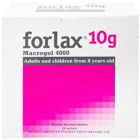  Bột pha dung dịch uống Forlax 10g trị táo bón hộp (20 gói) 