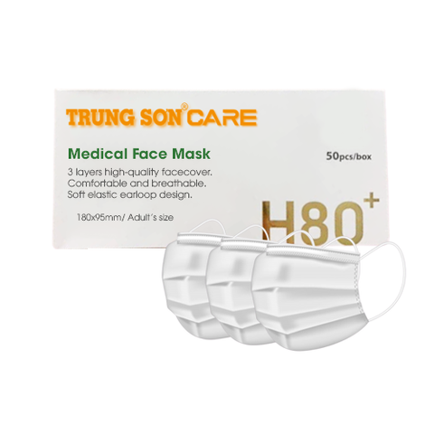 Khẩu Trang Y Tế Trung Sơn Care 3 Lớp Trắng