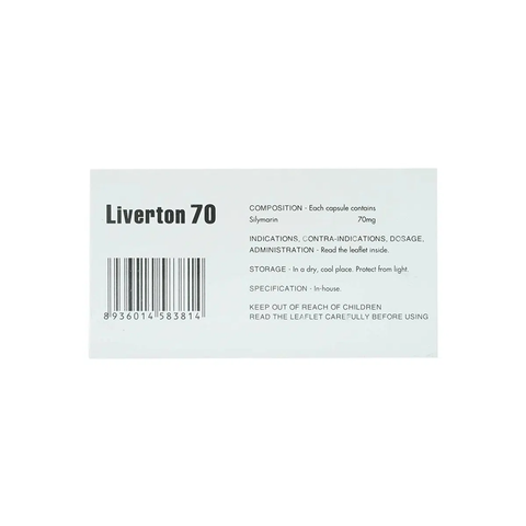  Liverton 70 hỗ trợ trị bệnh lý về gan (10 vỉ x 10 viên) 