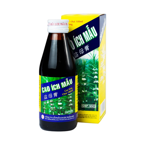 Cao lỏng Cao Ích Mẫu trị kinh nguyệt không đều, đau bụng kinh chai 180ml