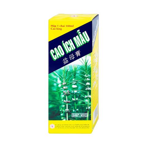  Cao lỏng Cao Ích Mẫu trị kinh nguyệt không đều, đau bụng kinh chai 180ml 