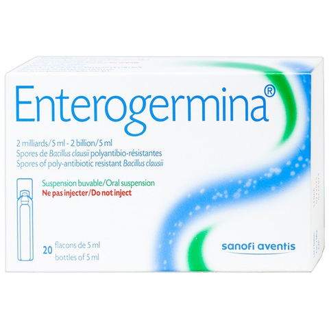 Thuốc Enterogermina điều trị và phòng ngừa rối loạn hệ vi khuẩn đường ruột (20 ống)