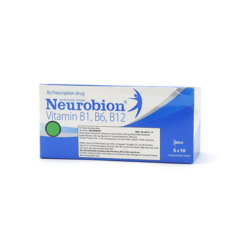  Neurobion trị viêm dây thần kinh, thiếu máu ác tính (5 vỉ x 10 viên) 