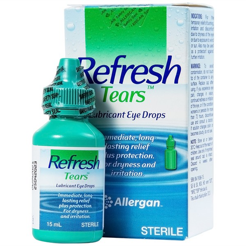  Thuốc nhỏ làm trơn mắt Refresh Tears 0.5% giảm kích ứng mắt, khô mắt lọ 15ml 