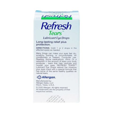  Thuốc nhỏ làm trơn mắt Refresh Tears 0.5% giảm kích ứng mắt, khô mắt lọ 15ml 