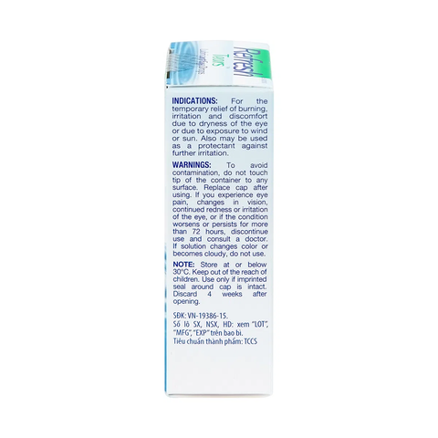  Thuốc nhỏ làm trơn mắt Refresh Tears 0.5% giảm kích ứng mắt, khô mắt lọ 15ml 