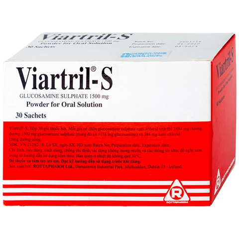  Thuốc Viartril-S 1500mg Rottapharm giảm triệu chứng thoái hóa khớp nhẹ và trung bình (30 gói) 