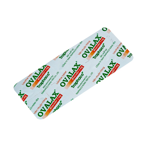  Viên nhuận tràng Ovalax 5mg Traphaco điều trị táo bón, làm sạch ruột (1 vỉ x 10 viên) 