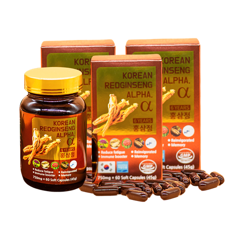  Thực Phẩm Bảo Vệ Sức Khỏe KOREAN REDGINSENG ALPHA (Combo 3 hộp) 