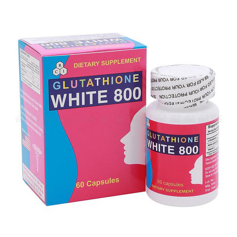  Thực phẩm bảo vệ sức khoẻ: viên nang GLUTATHIONE WHITE 800 