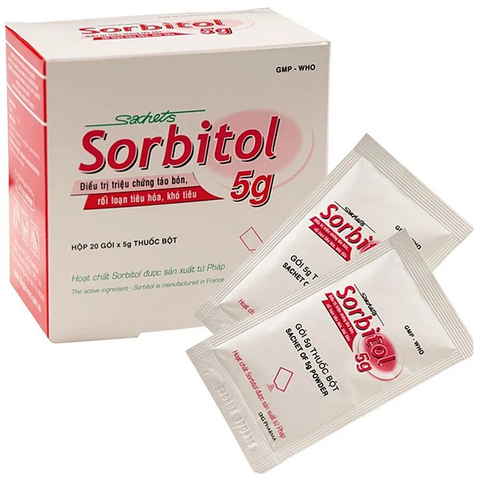  Thuốc bột Sorbitol DHG 5g trị táo bón (20 gói x 5g) 