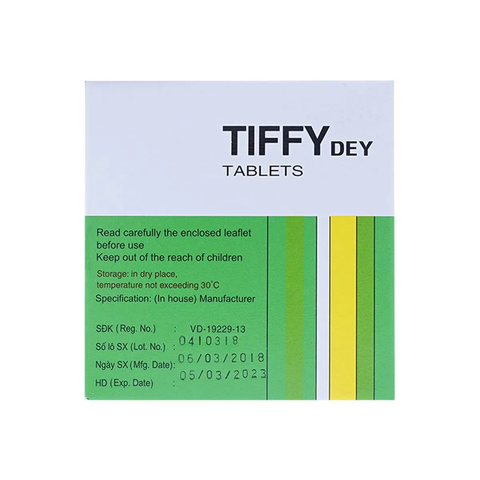  Tiffy Dey trị cảm cúm, cảm lạnh (25 vỉ x 4 viên) 