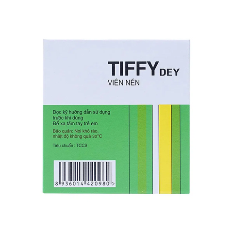  Tiffy Dey trị cảm cúm, cảm lạnh (25 vỉ x 4 viên) 