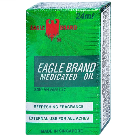 Dầu gió xanh con ó Eagle Brand giảm nhức đầu, cảm cúm, đau lưng (24ml)