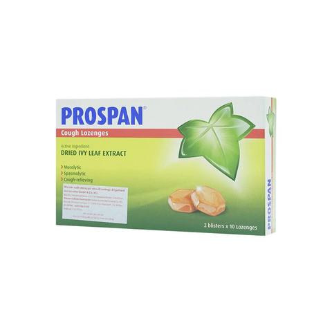  Viên ngậm Prospan trị viêm đường hô hấp, đau họng (2 vỉ x 10 viên) 