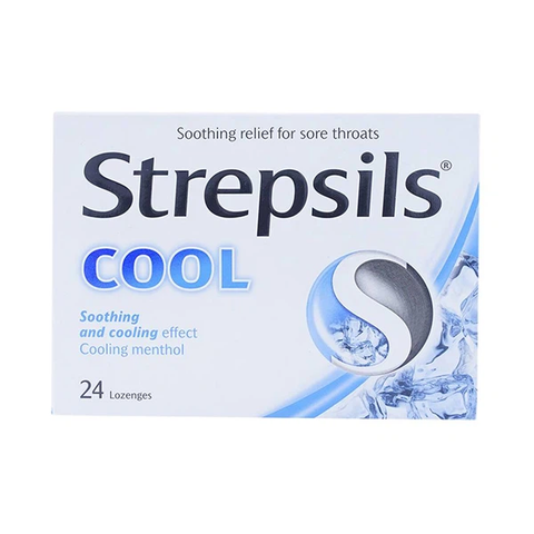 Viên ngậm Strepsils Cool kháng khuẩn, giảm đau họng (2 vỉ x 12 viên)