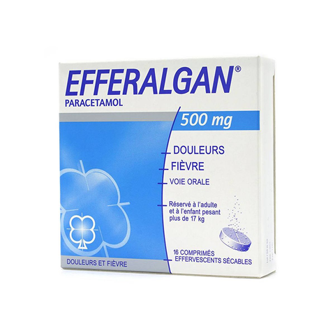  Viên sủi Efferalgan 500mg giảm đau, hạ sốt (4 vỉ x 4 viên) 