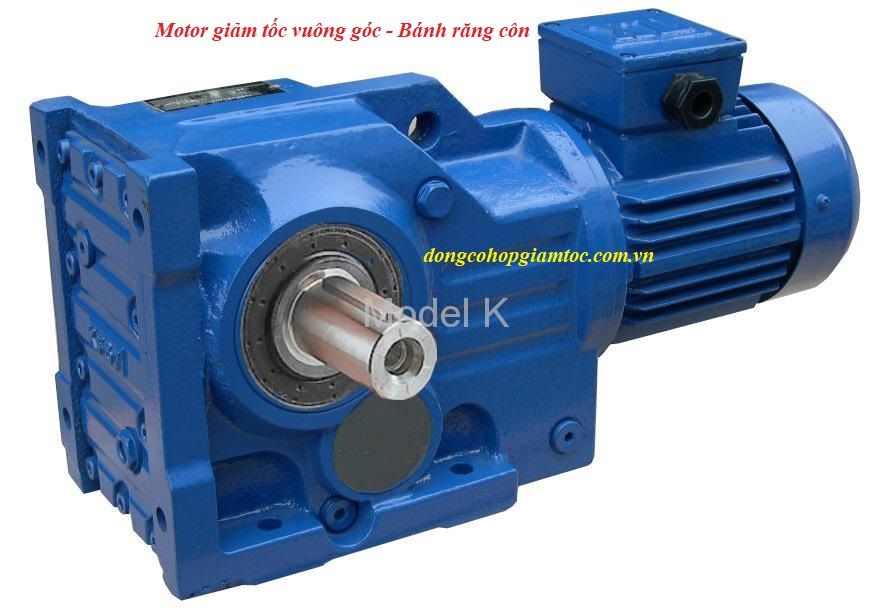 Động cơ giảm tốc tải nặng - Kiểu K- Trục vuông góc - Bánh răng côn