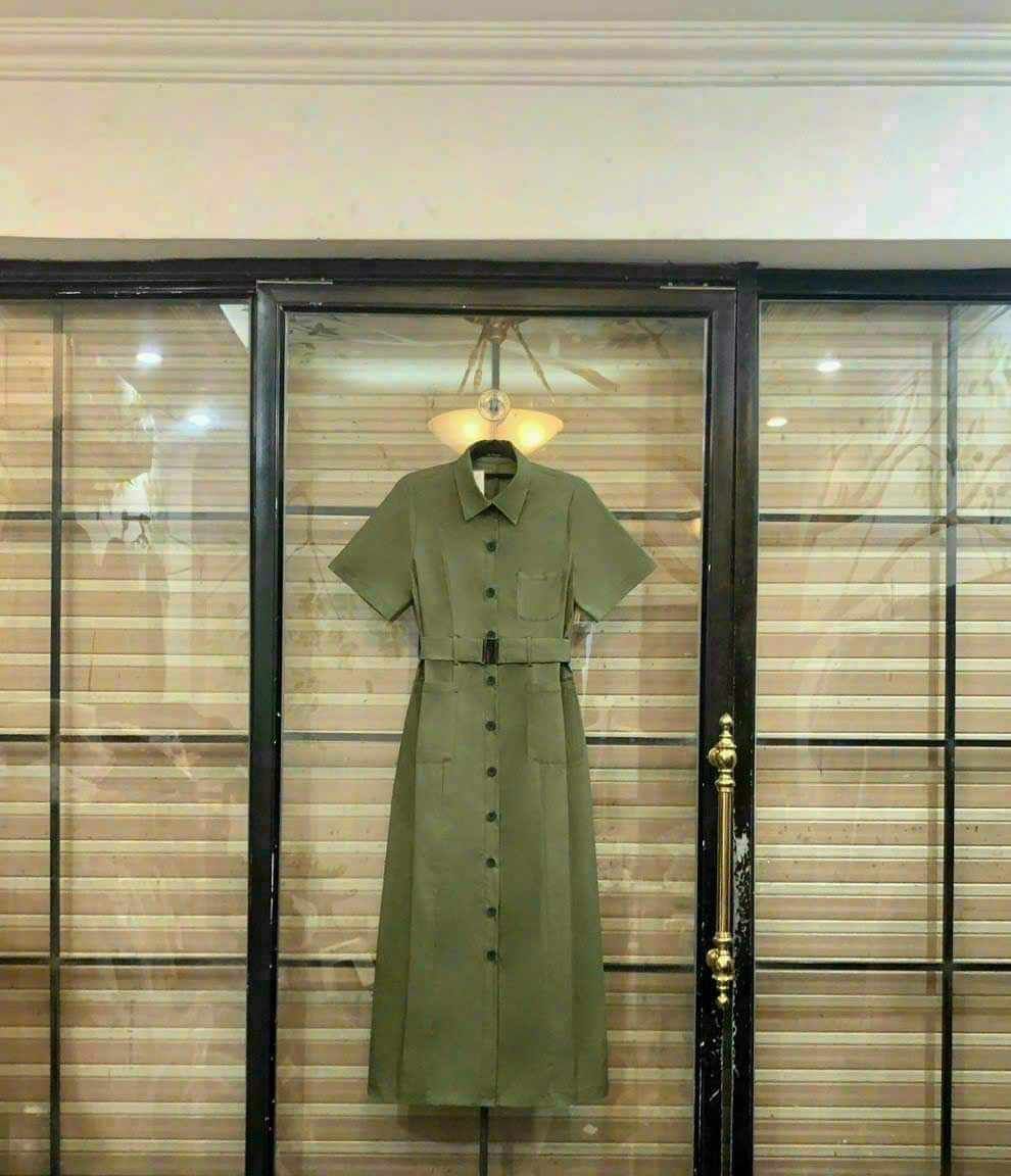 Váy Sơ Mi Dáng Dài Linen Cao Cấp - MAYDONA-May Đo Nà