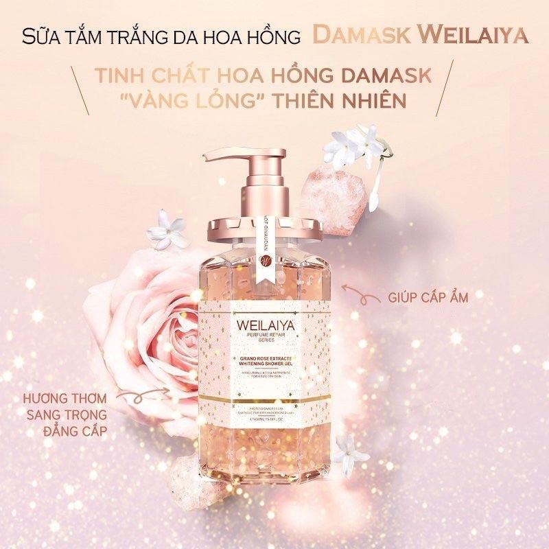 Sữa Tắm Weilaiya Trắng Da Hoa Hồng