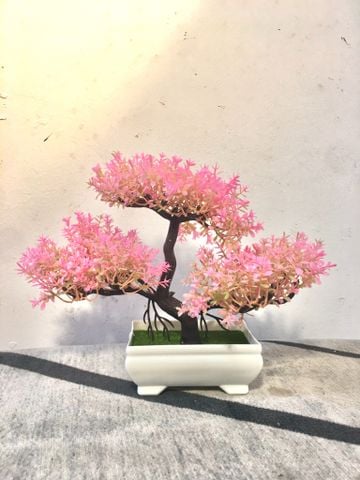  Cây Nhựa Bonsai Hồng 