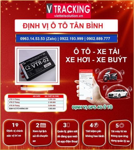 Định vị ô tô Tân Bình, xe tải, xe hơi - Lắp tận nhà giá tốt
