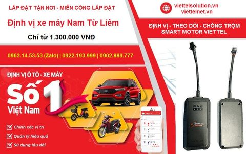 Lắp đặt tận nơi miễn công Định vị xe máy Nam Từ Liêm chính hãng