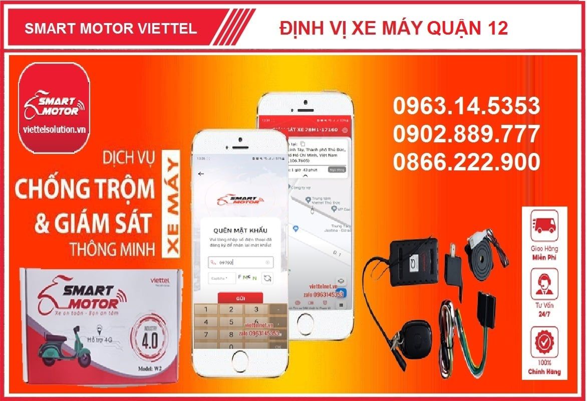 Lắp đặt Định Vị Xe Máy Quận 12 - Giám Sát Xe Mọi Lúc, Mọi Nơi