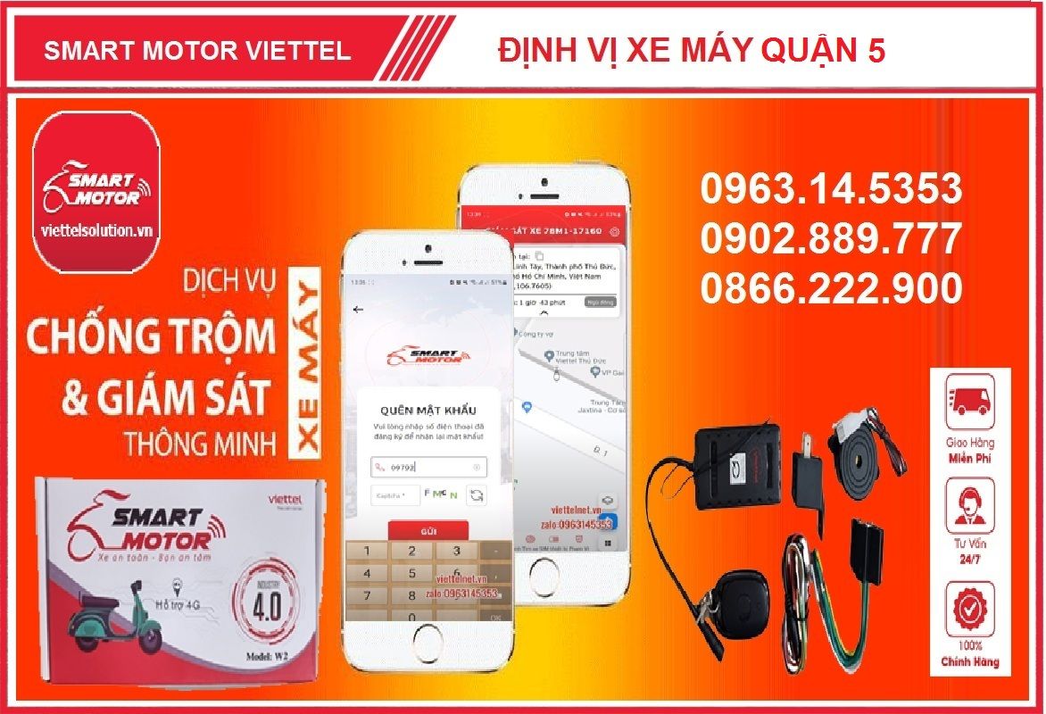 Đăng ký lắp đặt Dịch Vụ Định Vị Xe Máy Quận 5