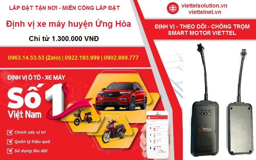 Gắn Định vị xe máy huyện Ứng Hòa chỉ 1.3 triệu tận nơi chính hãng
