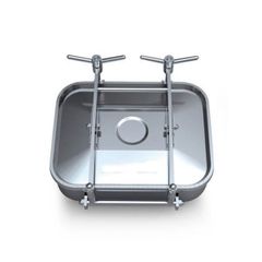 Nắp bồn áp lực, hình chữ nhật, mở ngoài, khóa đôi, loại chuẩn EU