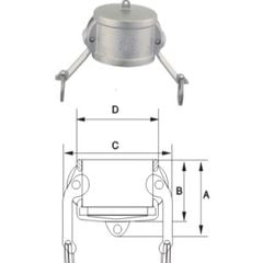 Khớp nối nhanh, inox 304, kiểu DC