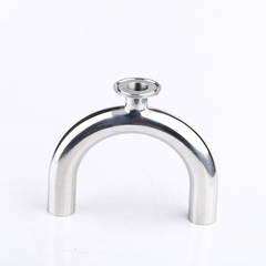 Tê U vi sinh, inox 304, 316, bóng gương, chuẩn SMS, 2 đầu hàn 1 đầu clamp