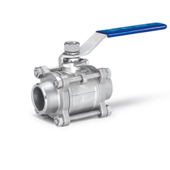Van bi công nghiệp 3PC, inox 304, nối hàn