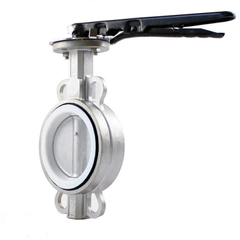 Van bướm công nghiệp, inox 304, tay gạt, gioăng TEFLON