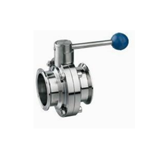 Van bướm vi sinh, inox 304, 316L, chuẩn SMS, tay rút, nối clamp