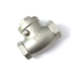 Van 1 chiều lá lật công nghiệp, inox 304, nối ren